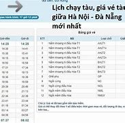 Giờ Tàu Chạy Đà Nẵng Hà Nội